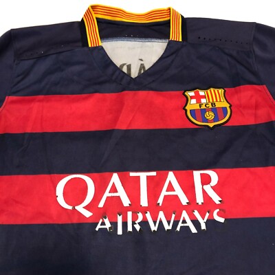 NIKE Qatar Airlines Logo JERSEY FCB Qatar LFP Futbol Soccer