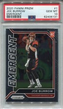 Panini Prizm 2020 NFL Emergent Chase Card #1 Joe Burrow PSA 10
