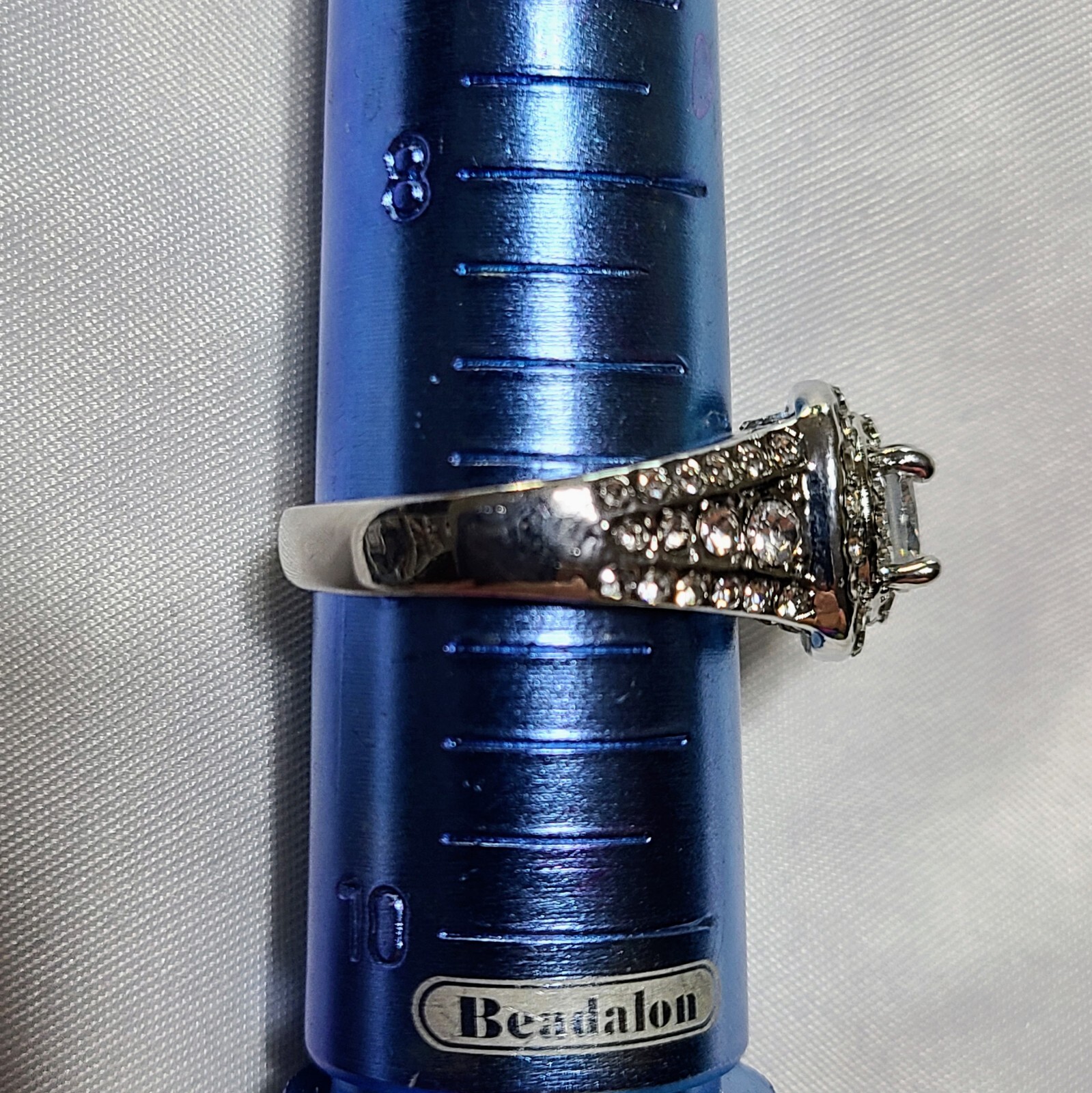 Large Statement  Marked 925 Silver Ring Size 9 Wi… - image 7