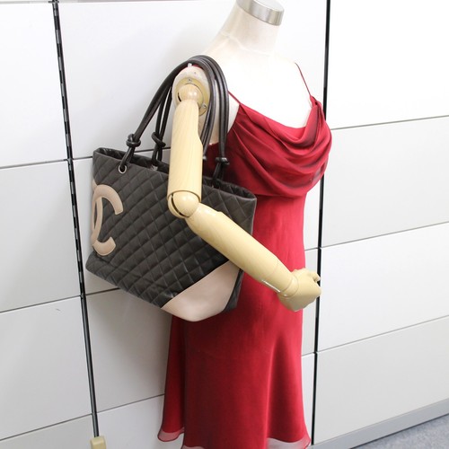 CHANEL Kalbsleder Cambon Ligne braun gesteppt Beuteltasche Tasche Handtasche #2644 Rise-on - Bild 14 von 16