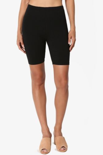 TheMogan S~3X Mid Thigh Stretch Cotton High Waist Active Bermuda Short Leggings - Picture 52 of 370