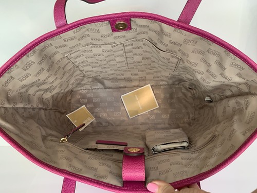 Michael Kors Handtasche (12"x17") Fuschia MD Reisetasche Leder NEU 278 $ - Bild 9 von 12
