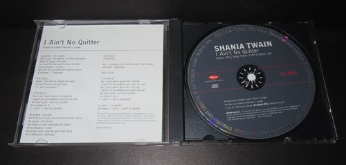 I AIN'T NO QUITTER by SHANIA TWAIN-Rare PROMOTIONAL CD Single w/ Lyrics--CD - Picture 6 of 12