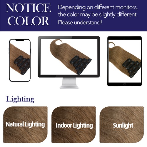 Real THICK Double Weft Clip In Remy Human Hair Extensions 4PCS Full Head Blonde# - Picture 17 of 40