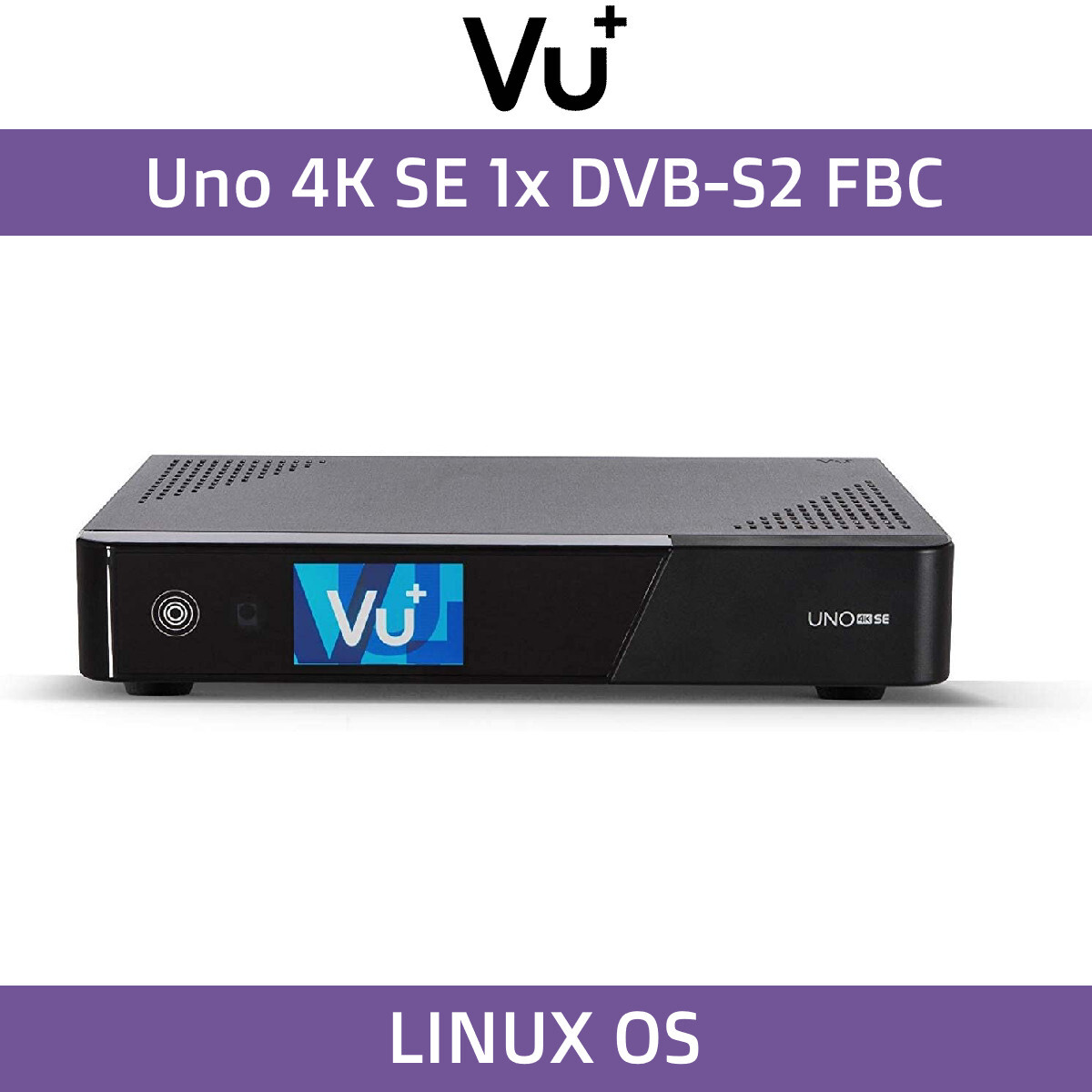 Sat Receiver Linux Enigma2 Twin Tuner CI Slot CA UHD VU+ Uno 4K SE 1x DVB-S2 FBC