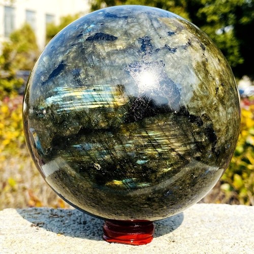 5.99LB Natural Magnífico Labrador Bola Cuarzo Cristal Piedra Espécimen Curación - Imagen 2 de 17