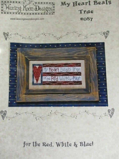 Patriotic America Themed Cross Stitch Patterns Americana Folio & My Heart Beats  - Image 2 of 4