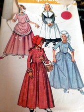  LOVELY VTG 1960s GIRLS PURITAN  CENTENNIAL COSTUMES Sewing Pattern 6