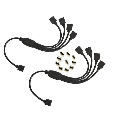 PC RGB-Header Cables ARGB Splitter Connector 5V 3 Pin 12V 4pin Extension Cable - Picture 5 of 11