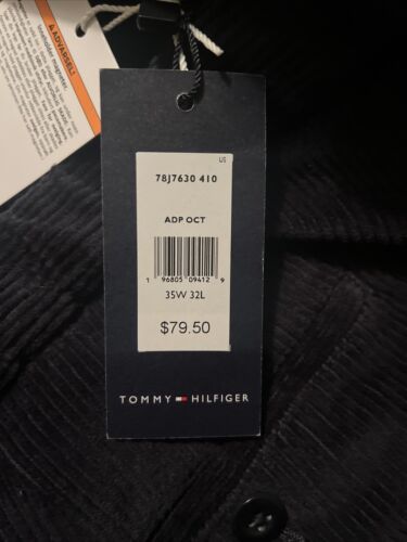 Tommy Hilfiger TH Flex Men's Blue Corduroy Pants Size 35x32 NEW - Picture 3 of 3