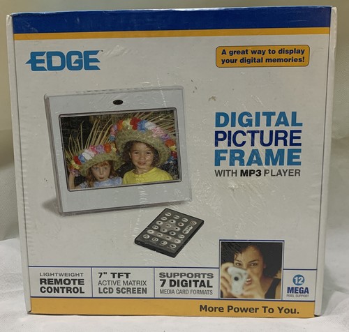 Edge 7" Digital Picture Frame w/MP3 Player - LCD Screen - New - Picture 2 of 6