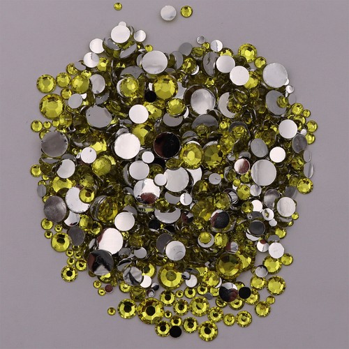 Resin Non Hot Fix Rhinestones Flat Back Gem Plastic Crystals Trimming For Crafts - Picture 37 of 74