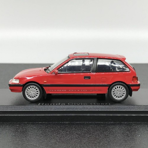 Mini Car Honda Civic 1987 Red 1/43 Scale Box Display Diecast Vol 103 - Picture 5 of 13