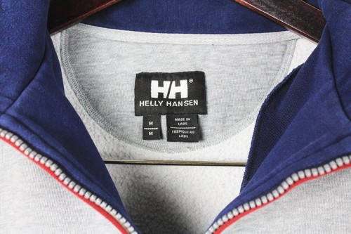 Vintage Helly Hansen Sweatshirt 1/4 Zip Size M Gray Pullover Jumper 90s Sport - Picture 5 of 7
