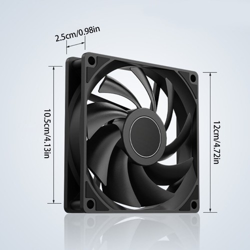 12cm Cooling Fan 1200RPM Computer Case Quiet Fan CPU Cooling Fan with Light - Afbeelding 8 van 10