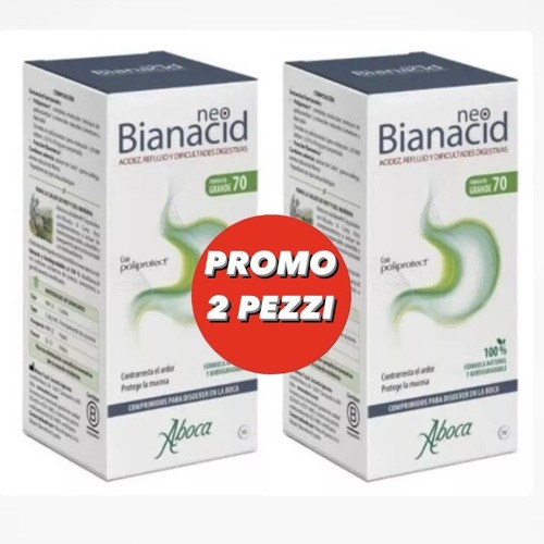 2 Aboca Neo Bianacid ✅ 140 Tabletten Gesamt Magensäure Reflux Gastritis - Bild 1 von 2