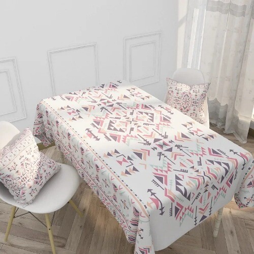 Waterproof Tablecloth Household Ethnic Retro Style Pattern Hotel TableclothDecor - Picture 12 of 30