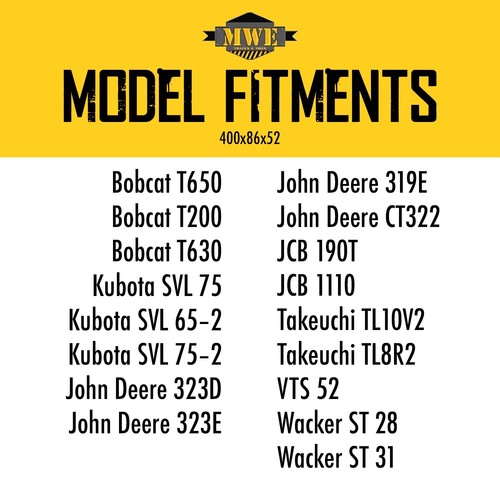 15" TNT Multibar Track 380x86x52 John Deere 323E 323D Deere 319E 319D JD CT322 - Picture 2 of 7