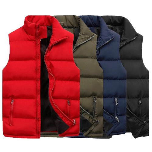 Chaleco de 4 Colores para Hombres Invierno Informal Prendas Exteriores Cálidas Capucha Chaqueta Chaleco Hombres - Imagen 7 de 28