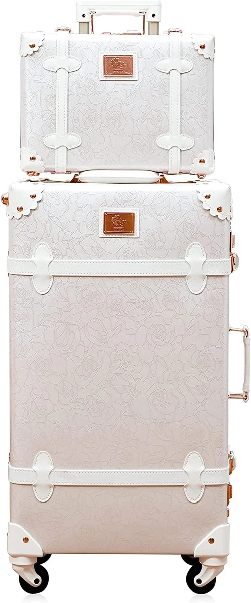 trolley white louis vuitton luggage set