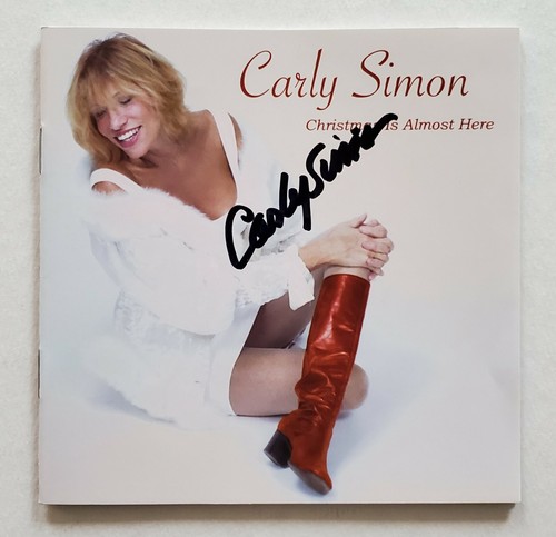 Carly Simon Signed Christmas Is Almost Here CD Silent Night Happy XMAS Songs RAD - Picture 4 of 11