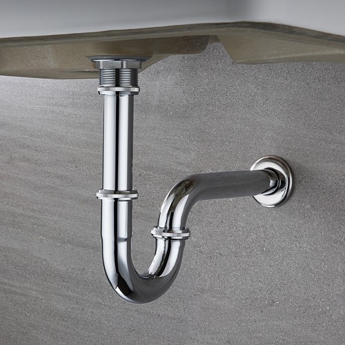 Edelstahl Ablaufgarnitur Siphon Sifon Waschbecken Ablauf Sifon Waschtisch Abflus - Bild 2 von 9