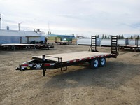 2022 SWS 20' Deck Over Wheel Trailer w/ Dove Tail & Stand Up Ramps (2) 7K Axles