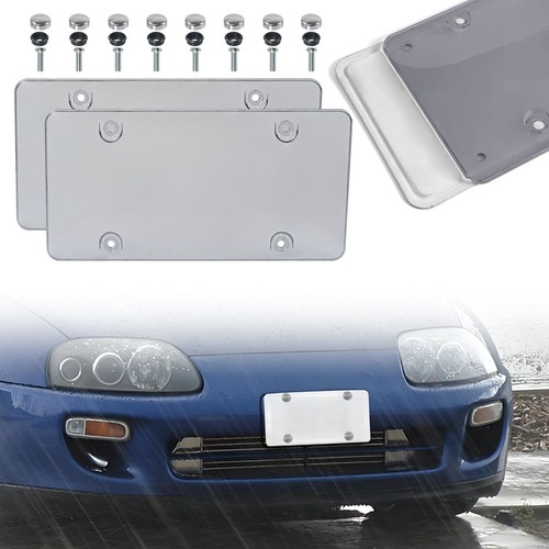 2X ABS License Plate Protector Rust Proof Clear Flat License Plate Frames US - Picture 8 of 25