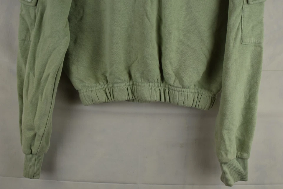ELLESSE Green Hoodie size Uk 6 Womens Pullover Sportswear Retro Crop - Image 3 of 4