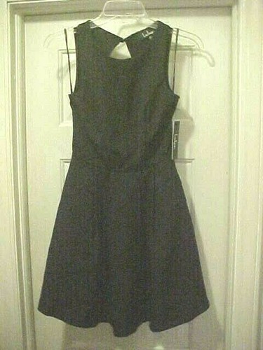 Women Solid Black Dress By Lulus Size XS Open Back NEW Fully Lined Sleeveless - Picture 1 of 8