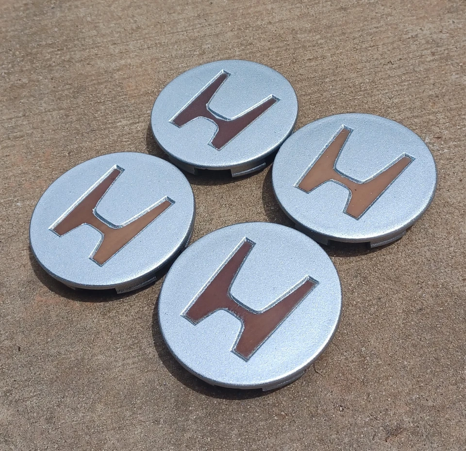 Honda Civic Accord + Juego de 4 tapas centrales, 1997-2004 p/n 44732 SV7 A000 repintado Foto 2 de 3