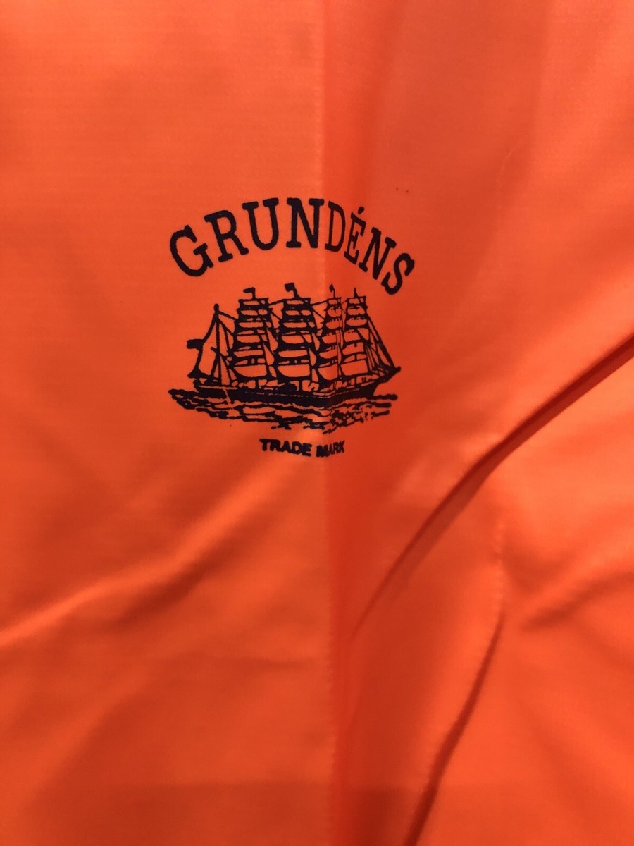 Petite veste de pluie orange homme Grundéns neuve avec étiquette