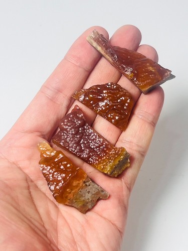 4 Pcs Stream LEKLAI Natural Relic Magic Rock Buddha thron Stone Amulet Powerful - Picture 2 of 10
