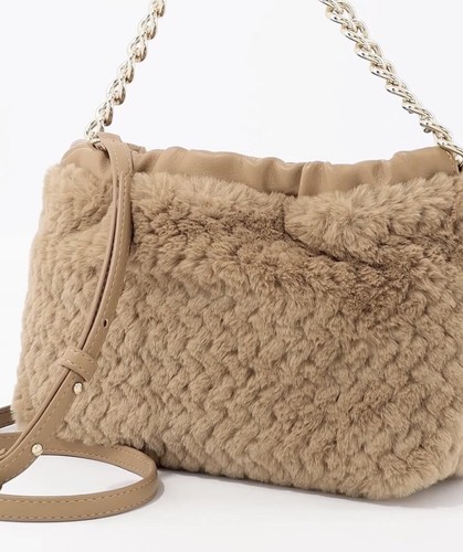 INC Rennata Faux-Fur Clutch Women’s Small Crossbody - Camel / Tan NWTs Free Ship - Picture 4 of 6