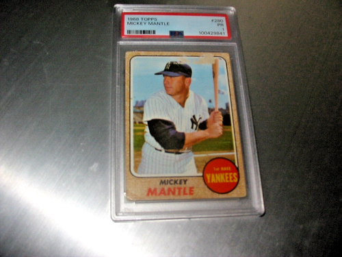 1968 Topps #280 Mickey Mantle Graded: PSA 1