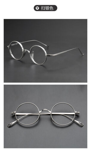 Ultralight Pure Titanium Round Eyeglass Frames Japanese Designer Retro Glasses - Picture 15 of 17
