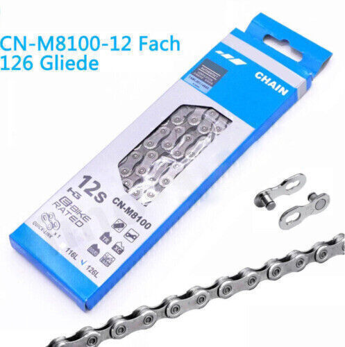 Für Shimano Deore XT 12 Fach Kette CN-M8100 126 Glieder XC E-Bike Fahrradketten - Bild 1 von 2
