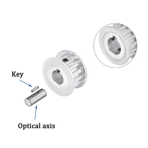 HTD 3M Timing Belt Pulley AF-Type 20T - 120T Keyway Hole, For 10/15mm Wide Belt - Picture 4 of 8