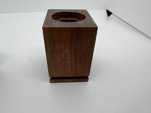 Vintage Lasercraft Walnut San Francisco & Train Design Wood Desk Accessory Set - Picture 10 of 12