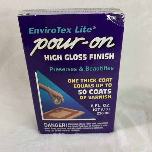 EnviroTex Lite Pour-On High Gloss Finish-8 Ounces 033331020089   8oz Kit - Picture 12 of 12