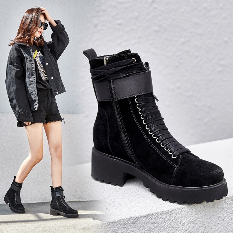 Para Para Para Mujer y Dama de Moda De Gamuza Correas de Cuero con Cordones Bikers botas al Tobillo Calzado qocc cbb5cb Para Para Para Mujer y Dama de Moda De Gamuza Correas de Cuero con Cordones Bikers botas al Tobillo Calzado qocc cbb5cb