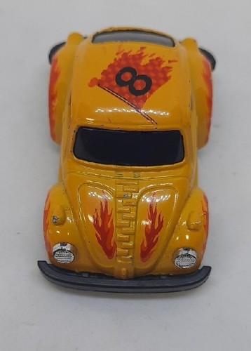 🪲 RARE VTG Yat Ming Yatming No. 3203 Volkswagen Beetle Yellow Pullback VW Bug - Picture 5 of 8