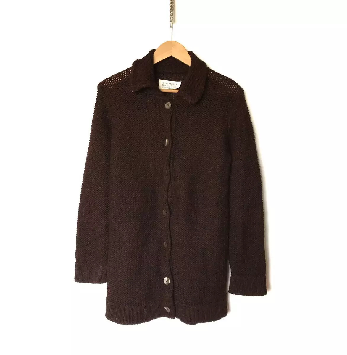 Vintage Maison Martin Margiela Miss Deanna Wool Knit Cardigan Sweater Burgundy M