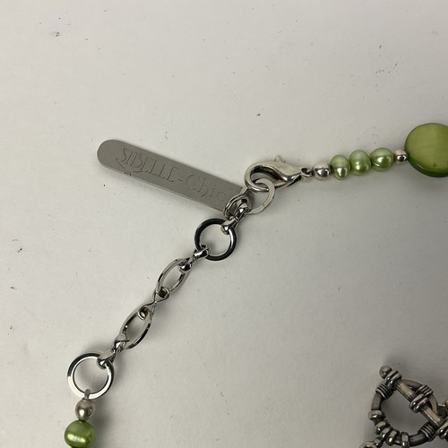 Pulsera Sibelle Chic Verde Marrón Jaspe Piedras Preciosas Perlas Plata de Ley - Imagen 15 de 18