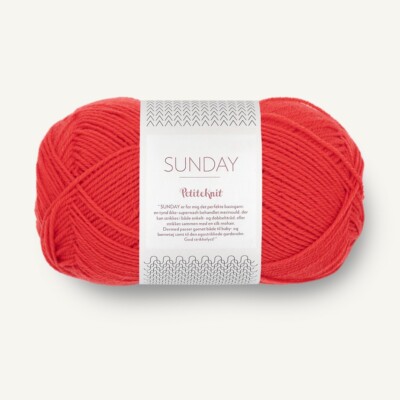 PetiteKnit SUNDAY von SANDNES GARN - POPPY (4008) - 50 g / ca. 235 m Wolle