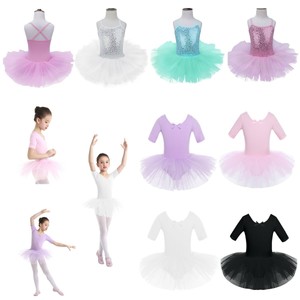 Toddlers-Girls-Ballet-Tutu-Dress-Gymnastics-Skating-Leotard-Dancewear-Costumes
