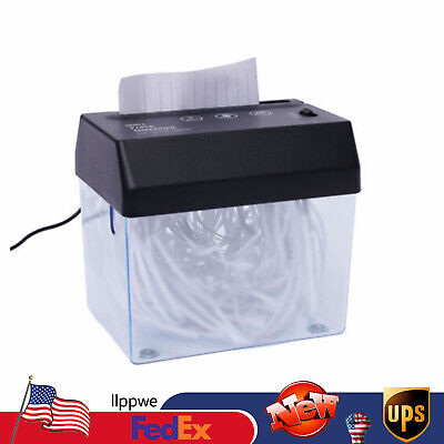 Electric Paper Shredder Portable Desktop Small Tool USB Strip Cutting  Machine US