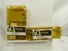 LOT OF 2 Metal Wire Puzzle Brain Teaser Game Mind IQ Test Magic Ring Kids Gift