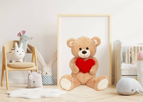 Riesen Teddybär Kuschelbär XL100 cm groß braun mit Herz Plüschbär Kuscheltier - Bild 2 von 4