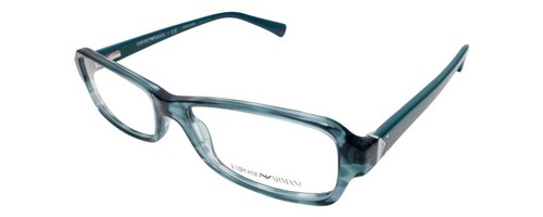 EMPORIO ARMANI EA3016F GREEN 5101 RECTANGULAR PLASTIC EYEGLASSES FRAME 53-16-140 - Picture 2 of 4